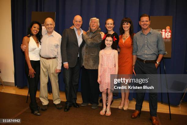 Elaine Marcos, Charles Strouse, Anthony Warlow, Martin Charnin, Katie Finneran, Brynn O'Malley, Clarke Thorell and Lilla Crawford attends the "Annie"...