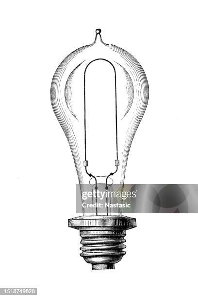 edison incandescent lamp - thomas edison stock illustrations