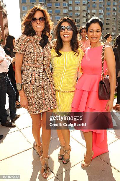 Mrinalini Kumari and guests attend the Renzo + Kai Spring 2013 fashion show presentation during Mercedes-Benz Fashion Week at Empire Hotel on...