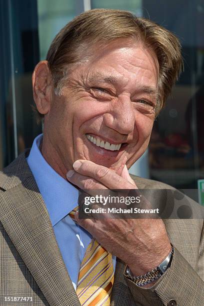 Joe Namath is honored by Gray Line New York's Ride of Fame campaign at Pier 78 on September 12, 2012 in New York City.