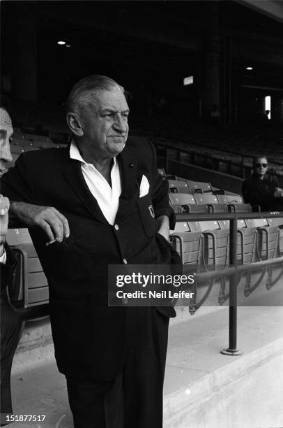 Washington Redskins owner George Preston Marshall before game vs New York Giants at District of Columbia Stadium. Washington, DC 10/1/1961 CREDIT:...