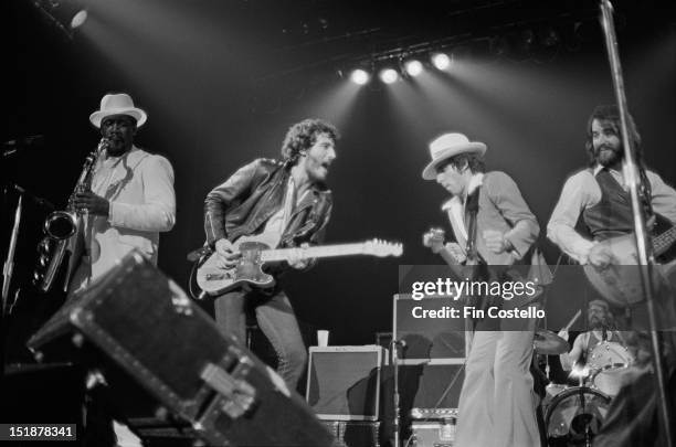 11th OCTOBER: Bruce Springsteen and the E-Street Band perform live on stage at the Carlton Theatre in Red Bank, New Jersey, USA during the Born To...