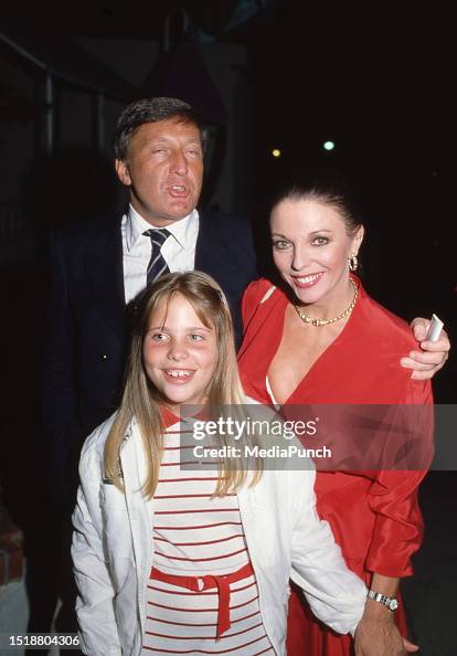 Kay Collins Rivas Joan Collins with Katyanna Kass and Ron Kass during 1983 Young... News ...
