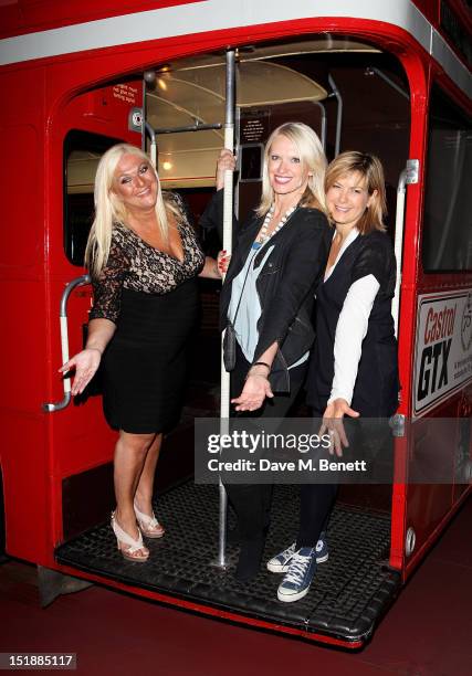 Guest performers Vanessa Feltz, Anneka Rice and Penny Smith attend an after party celebrating the Mamma Mia! Gala Performance in support of BBC...