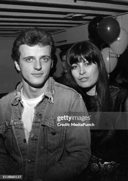Aiden Quinn and Eve Brandstein at the opening night party for How I Got That Story in Hollywood, California on March 12, 1983
