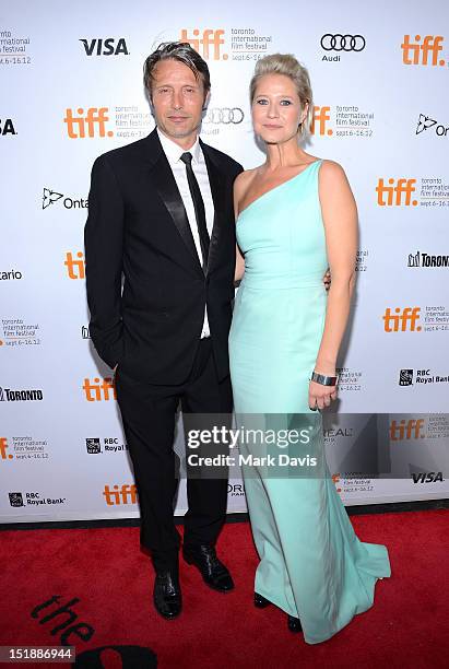 Actors Mads Mikkelsen and Trine Dyrholm attend "A Royal Affair" Premiere during the 2012 Toronto International Film Festival at Roy Thomson Hall on...