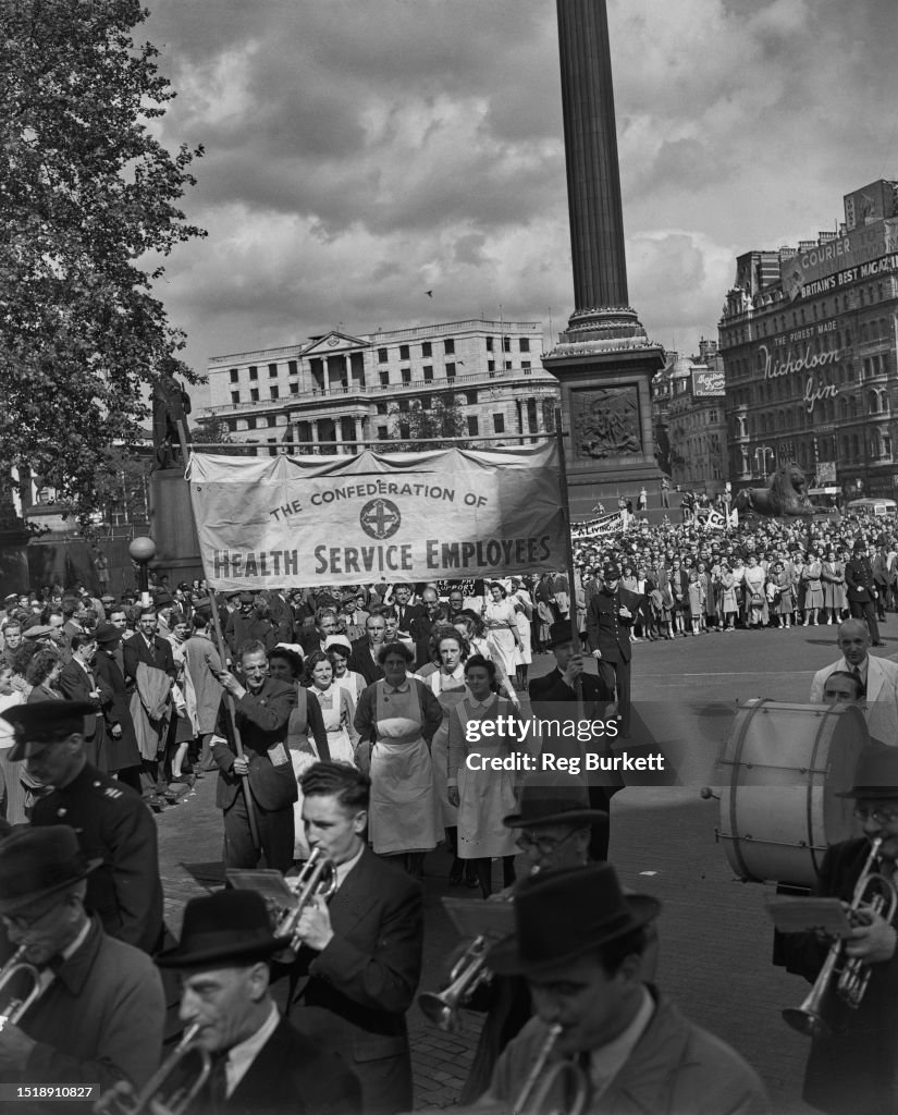 Nurses Protest March In London, 1948
