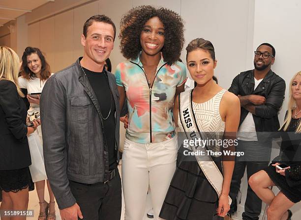 Olympic medalist and professional swimmer Ryan Lochte, professional tennis player Venus Williams and Miss America 2012 Laura Kaeppeler attend EleVen...