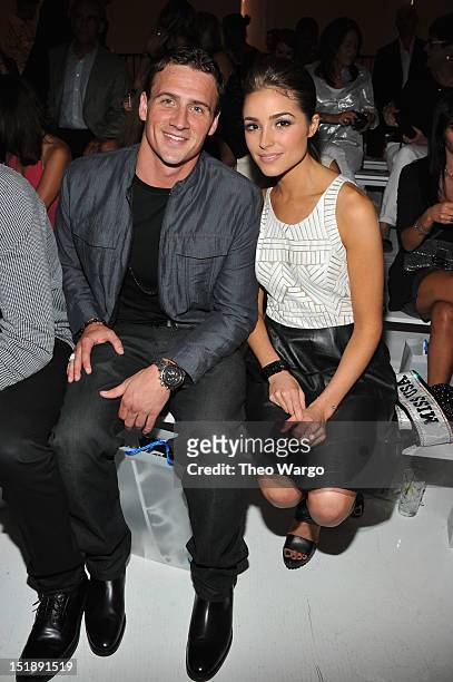 Olympic medalist and professional swimmer Ryan Lochte and Miss America 2012 Laura Kaeppeler attend EleVen by Venus Williams S/S 2013 presentation...