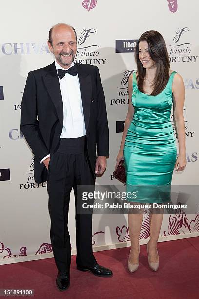 Jose Miguel Fernandez Sastron and wife Susana Aunion attend 'Fortuny' 15th Anniversary party on September 12, 2012 in Madrid, Spain.