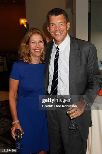 Amy McIntosh and Mark Whitaker, managing editor of CNN worldwide attend Book Launch For Jeffrey Toobin's "The Oath" at Time Warner Center on...