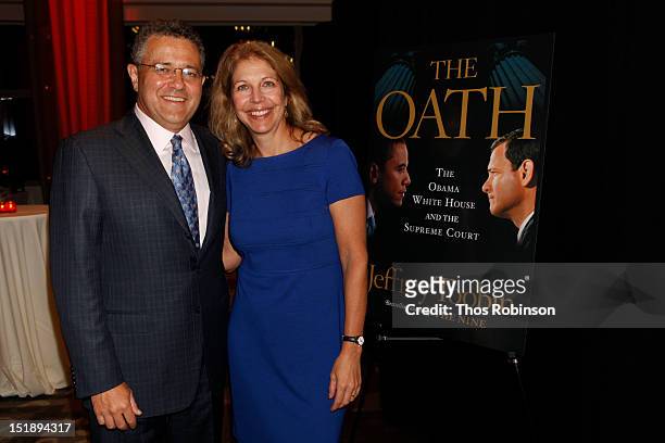 Writer Jeffrey Toobin and Amy McIntosh attend Book Launch For Jeffrey Toobin's "The Oath" at Time Warner Center on September 12, 2012 in New York...