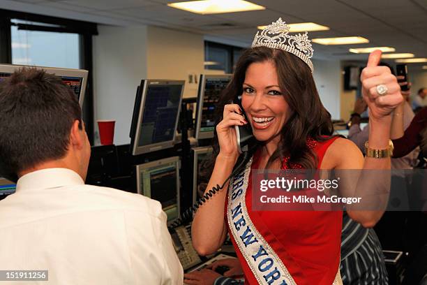 Miss New York 2012 Leah Bartos attends Cantor Fitzgerald & BGC Partners host annual charity day on 9/11 to benefit over 100 charities worldwide at...