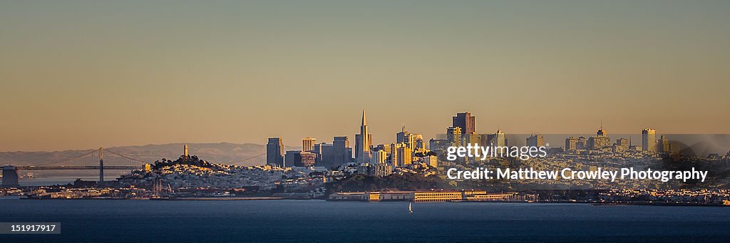 San Francisco skyline at sunset