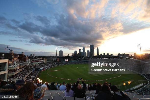 General view during the Women's Ashes 2nd Vitality IT20 match between England and Australia at The Kia Oval on July 05, 2023 in London, England.