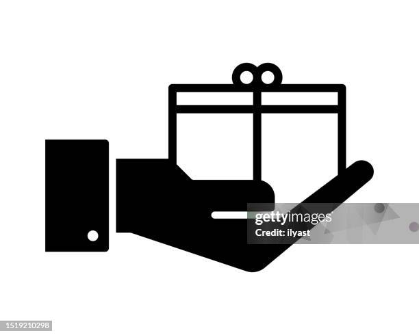 present black line & fill vector icon - getting ready for date stock illustrations