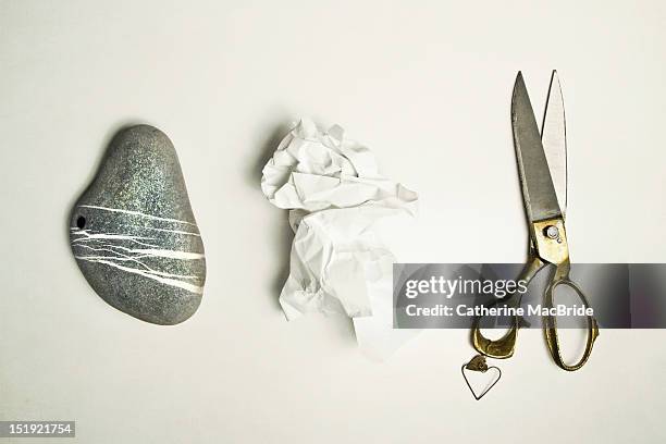 rock and paper with scissors - scissors paper stone stock pictures, royalty-free photos & images