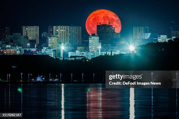 Split, Croatia A supermoon is seen above Split,Croatia, on July 4, 2023