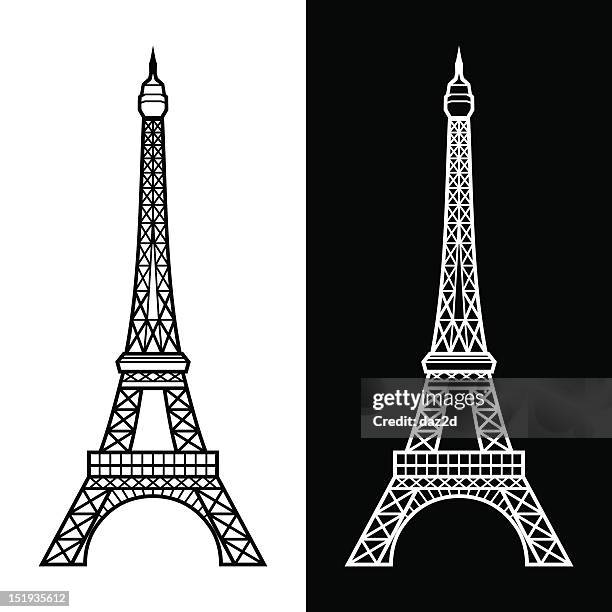 eiffelturm tower - eiffel stock-grafiken, -clipart, -cartoons und -symbole