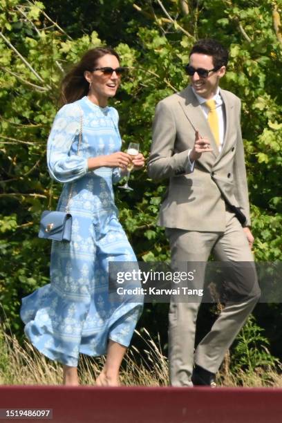 Catherine, Princess of Wales attends the Out-Sourcing Inc. Royal Charity Polo Cup 2023 at Guards Polo Club on July 06, 2023 in Egham, England. The...