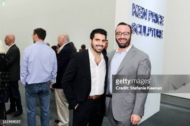 Ian Sandler and Oliver Furth attend LACMA Presents Ken Price Sculpture: A Retrospective at BP Grand Entrance at LACMA on September 12, 2012 in Los...