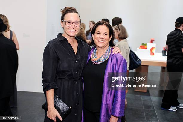 Sergio Munoz and Stephanie Barron attend LACMA Presents Ken Price Sculpture: A Retrospective at BP Grand Entrance at LACMA on September 12, 2012 in...