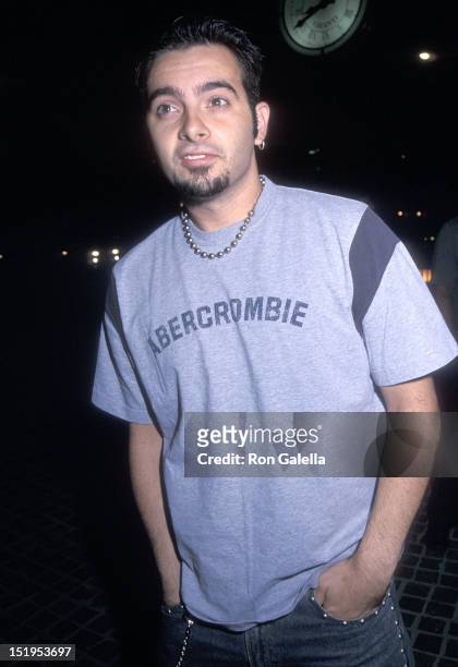 Singer Chris Kirkpatrick of NSYNC attends the "Hollywood Squares" Teen People Week Celebration on September 5, 2000 at the Tribeca Grand Hotel in New...
