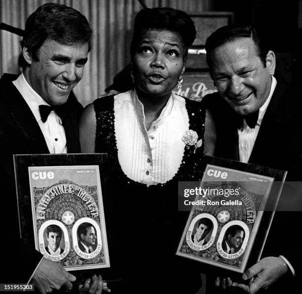 Burt Bacharach, Pearl Bailey and Hal David attend Cue Awards on January 3, 1969 at the Pierre Hotel in New York City.