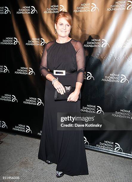 Sarah, Duchess of York attends The Novak Djokovic Foundation's inaugural dinner at Capitale on September 12, 2012 in New York City.