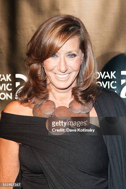 Fashion designer Donna Karan attends The Novak Djokovic Foundation's inaugural dinner at Capitale on September 12, 2012 in New York City.