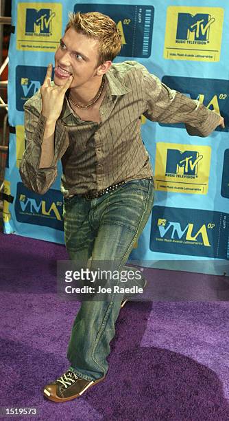 Musician Nick Carter arrives at the1st Annual MTV Video Music Awards Latin America at the Jackie Gleason Theater October 24, 2002 in Miami Beach,...