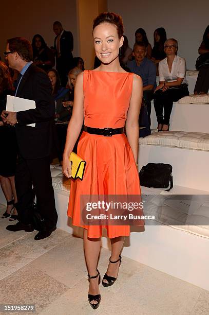 Actress Olivia Wilde attends the Ralph Lauren Spring 2013 fashion show during Mercedes-Benz Fashion Week on September 13, 2012 in New York City.