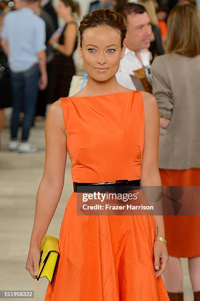 Actress Olivia Wilde attends the Ralph Lauren Spring 2013 fashion show during Mercedes-Benz Fashion Week on September 13, 2012 in New York City.