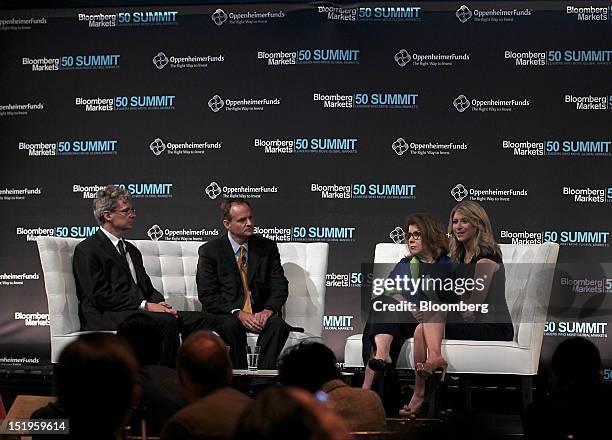 Julian Callow, managing director and head of international economics at Barclays Capital, from left, Simon Johnson, a professor at Massachusetts...