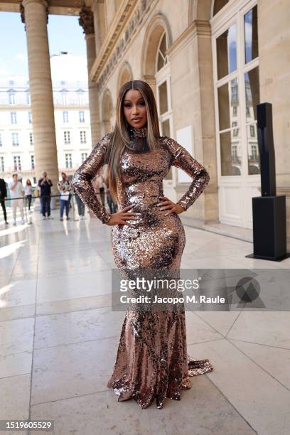 Cardi B attends the Fendi Couture Fall/Winter 2023/2024 show at Palais Brogniart on July 06, 2023 in Paris, France.