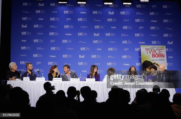 Moderator Henri Behar, actor Adnan Haskovic, writer Margaret Mazzantini, director Sergio Castellitto, actress Penélope Cruz, actor Emile Hirsch,...