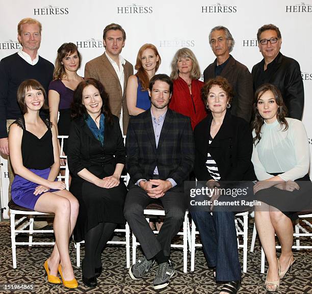 Ben Livingston, Dee Nelson, Dan Stevens, Jessica Chastain, David Strathairn, Judith Ivey, and Moises Kaufman, front row) Molly Camp,Virginia Kull,...