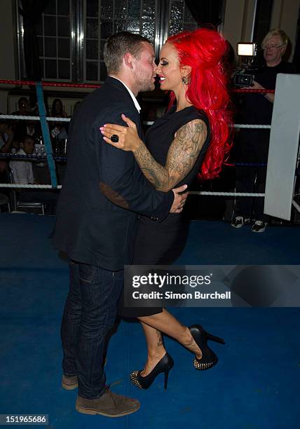 Jodie Marsh and Raffle Winner attend the Loaded Magazine female wrestling tournament - Queen Of The Ring at Bloomsbury Ballroom on September 13, 2012...