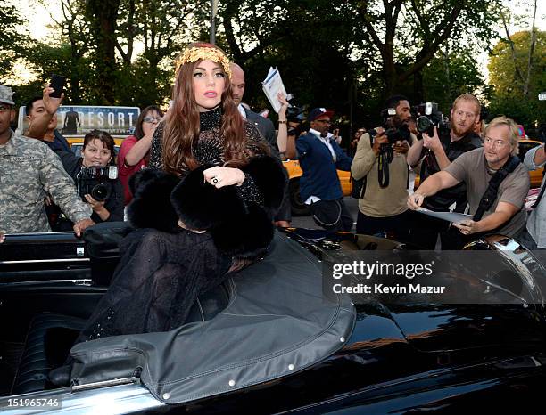 Lady Gaga arrives to the Lady Gaga "Fame" Eau de Parfum Launch Event at the Guggenheim Museum on September 13, 2012 in New York City.