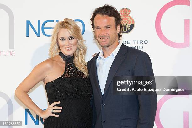 Carolina Cerezuela and Carlos Moya attend the Nexo Award at Madrid Shooting Club on September 13, 2012 in Madrid, Spain.