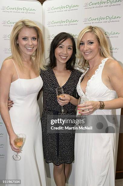 Rachel Wyse , Vicky Gomersall and guest attend a charity evening in aid of 'Cure for Dylan' at Stamford Bridge on September 13, 2012 in London,...