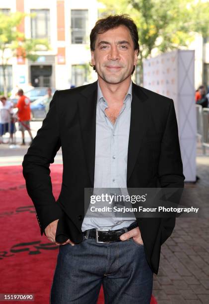 Actor/ Producer Javier Bardem attends the "Sons Of The Clouds: The Last Colony" premiere during the 2012 Toronto International Film Festival at the...