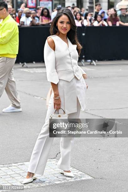 Eiza Gonzalez attends the Fendi Haute Couture Fall/Winter 2023/2024 show as part of Paris Fashion Week on July 06, 2023 in Paris, France.