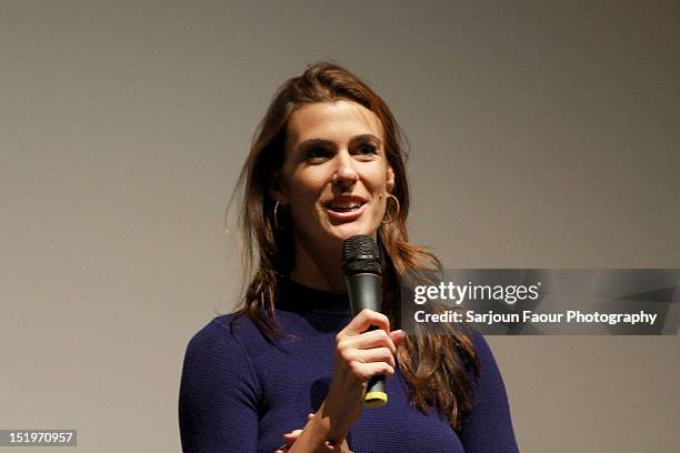 Producer Lilly Hartley speaks onstage at the " Sons Of The Clouds: The Last Colony" premiere during the 2012 Toronto International Film Festival at t...