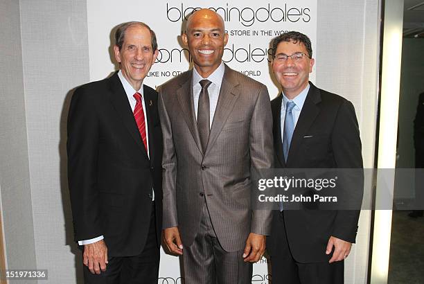 Michael Gould Bloomingdale's Chairman & CEO , Mariano Rivera and Tony Spring Bloomingdale's President and COO attend Bloomingdale's 59th Street and...