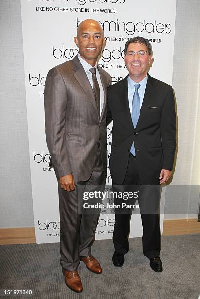 Mariano Rivera and Tony Spring, Bloomingdale's President and COO attend Bloomingdale's 59th Street and Canali welcome Mariano Rivera in support of...