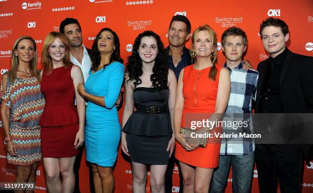 Actors Marlee Matlin, Katie Leclerc, Gilles Marini, Constance Marie, Vanessa Marano, D.W. Moffett, Lea Thompson, Lucas Grabeel and Sean Berdy arrive...