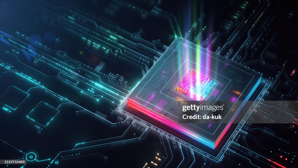 Getty Images Computer Processing Futuristic Cpu Processing Data And Commands Vibrant Web3 Colours Future ...