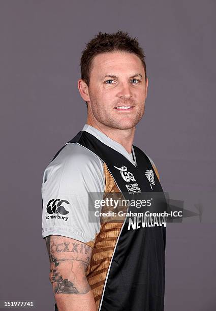 New Zealand's Brendon McCullum poses during a portrait session ahead of the ICC T20 World Cup on September 14, 2012 in Colombo, Sri Lanka.