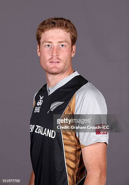 New Zealand's Martin Guptill poses during a portrait session ahead of the ICC T20 World Cup on September 14, 2012 in Colombo, Sri Lanka.